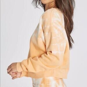 Wildfox Melon Wash Regal Sweatshirt Cropped Tie-Dye Size M NWT